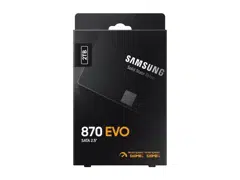 2.5" SSD 2.0TB Samsung SSD 870 EVO, SATAIII, Sequential Reads: 560 MB/s, Sequential Writes: 530 MB/s, Max Random 4k: Read: 98,000 IOPS / Write: 88,000 IOPS, Thickness - 7mm, 2GB LPDDR4 Cache, Samsung MKX controller, V-NAND 3bit MLC