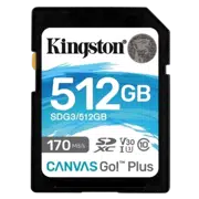 Картя памяти Kingston Canvas Go! Plus(V30), 512Гб