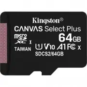 Карта памяти microSD Kingston Canvas Select Plus V10/ 100MBps/ 64GB