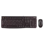 Клавиатура и Мышь Logitech Desktop MK120, Проводная, Черный