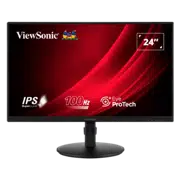 VIEWSONIC VA2408-HDJ 23.8" VIEWSONIC IPS LED VA2408-HDJ Black (1ms, 1300:1, 250cd, 1920x1080, 178°/178°, VGA, HDMI, DisplayPort, USB Hub: 2 x USB3.0, Refresh Rate up to 100Hz, 99% sRGB, Audio Line-out, Speakers 2 x 2W, Height Adjustment, VESA)