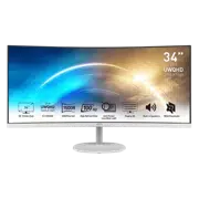 Monitor 34" MSI PRO MP341CQW, Alb