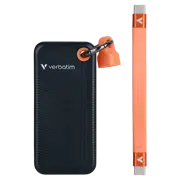 SSD portabil extern Verbatim Pocket, 1TB, Black / Orange