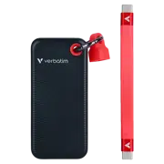 SSD portabil extern Verbatim Pocket, 2ТB, Black / Red