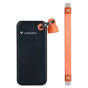 Внешний портативный SSD накопитель Verbatim Pocket, 1 ТБ Gen 2, Черный/Оранжевый