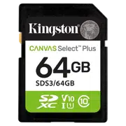 Card de memorie Kingston Canvas Select Plus, 64 GB, Negru