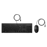 Клавитура и Мышь HP 225, Проводное, Черный