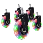 Комплект колёс Trust GXT 701 LED Gel Chair Wheels, Чёрный