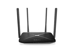 MERCUSYS AC12G AC1200 Dual Band Wireless Gigabit Router, 867Mbps at 5Ghz + 300Mbps at 2.4Ghz, 802.11ac/a/b/g/n, 1 Gigabit WAN + 3 Gigabit LAN, 4 external antennas