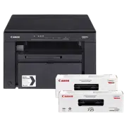 Dispozitiv multifuncțional Canon MFD i-Sensys MF3010 Bundle, & CRG725 x 2 pc, Negru