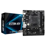 Материнская плата ASRock A520M-HDV, Black