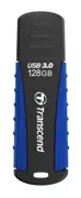 128GB  USB3.1 Flash Drive Transcend "JetFlash 810", Black-Blue, Rubber Case (R/W:90/45MB/s)