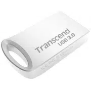 128GB USB3.1 Flash Drive Transcend "JetFlash 710S", Silver, Metal Case, Ultra-Slim (R/W:90/50MB/s)