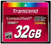 Сard de memorie Transcend CompactFlash 32Gb 800X (TS32GCF800)