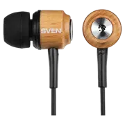 Наушники SVEN E-12 WD (SEB 12 WD), Проводные, Дерево/Черный
