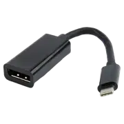 Convertor Video Cablexpert A-CM-DPF-01, USB-C to DisplayPort, Negru, 0.15 m