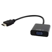 Конвертер видео/аудио Cablexpert A-HDMI-VGA-03, HDMI to VGA, 0.15 м, Черный