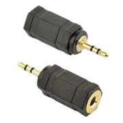 Adaptor audio Cablexpert A-3.5F-2.5M, Analogic, Negru