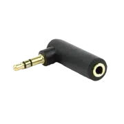 Adaptor audio Cablexpert A-3.5M-3.5FL, Analogic, Negru