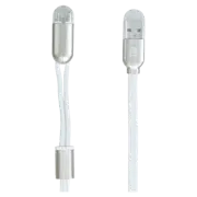 Cablu Remax RC-025t, USB-A to Micro-USB/Lightning, 1 m, Alb