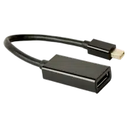 Adaptor Cablexpert A-mDPM-DPF4K-01, MiniDP to DisplayPort, Negru