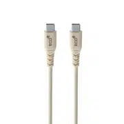 Cablu încărcare și sincronizare Cellularline Become Eco Cable, Type-C/Type-C, 1,2m, Bej