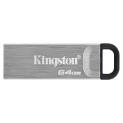 Флеш-накопитель Kingston DataTraveler Kyson Silver, 64Гб, Серебристый