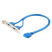 Кабель Cablexpert CC-USB3-RECEPTACLE, IDE 20P на 2x USB 3.0, 0.45 м