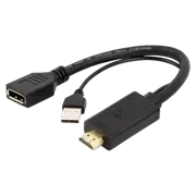 Adaptor Cablexpert A-HDMIM-DPF-01, HDMI to DisplayPort, Negru