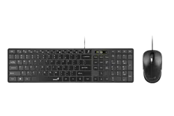 Set Tastatură + Mouse Genius SlimStar C126, Cu fir, Negru