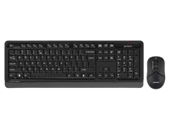 Set Tastatură + Mouse A4Tech FG1012S, Fără fir, Negru