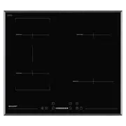 Plită încorporabilă cu inducție Sharp KH-6I27NS0I-EU, Black