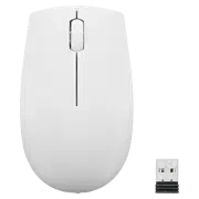Mouse Wireless Lenovo 300 Compact, Alb