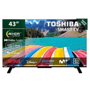 43" LED SMART Телевизор Toshiba 43UV2463DG, 3840x2160 4K UHD, VIDAA U OS, Чёрный