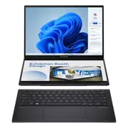 Ноутбук 14" ASUS Zenbook DUO OLED UX8406MA, Inkwell Gray, Intel Core Ultra 9 185H, 32Гб/1024Гб, Windows 11 Home