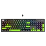 Tastatură Havit KB893L, Cu fir, Negru | Verde