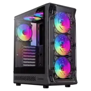 Carcasă PC Gamemax STARLIGHT 2 AB Midi-Tower, Negru