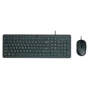Клавиатура и мышь HP 150, Проводное, Чёрный