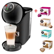 Cafetieră cu capsule Krups Genio S Plus + Capsule Nescafe Dolce Gusto, Black