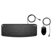 Клавиатура и мышь HP Pavilion 200, Проводное, Чёрный