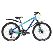 Bicicletă Discovery FLIPPER AM DD 24" 13" 2021, Black/Green/Blue