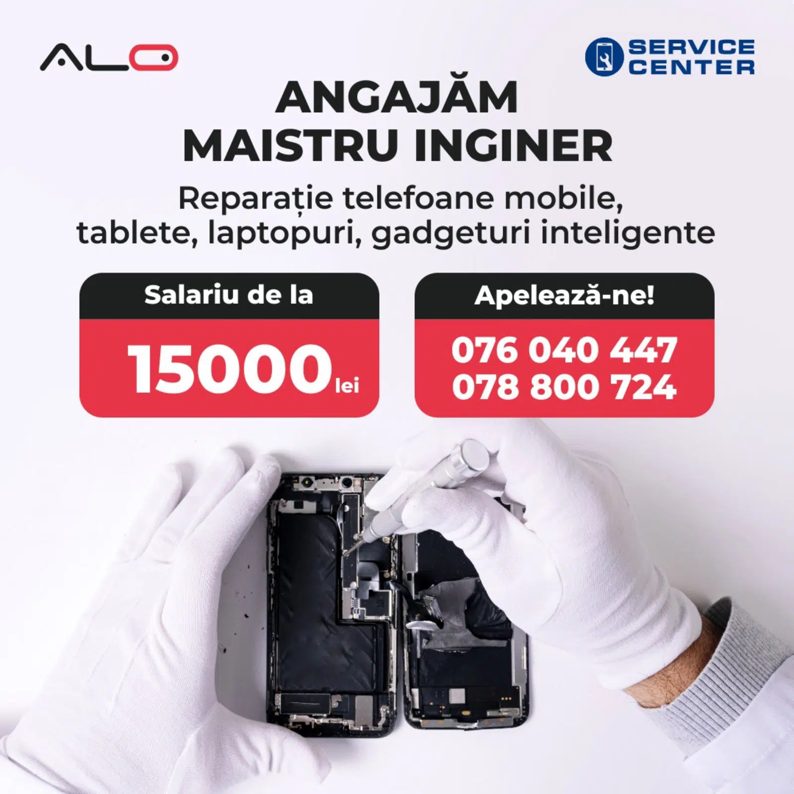 Specialist reparația GSM, Tabletelor